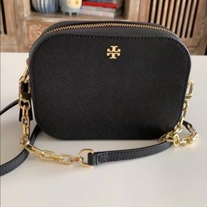Tory Burch Black Emerson round cross body